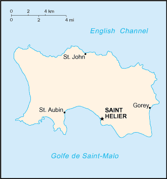 Island of Jersey Map